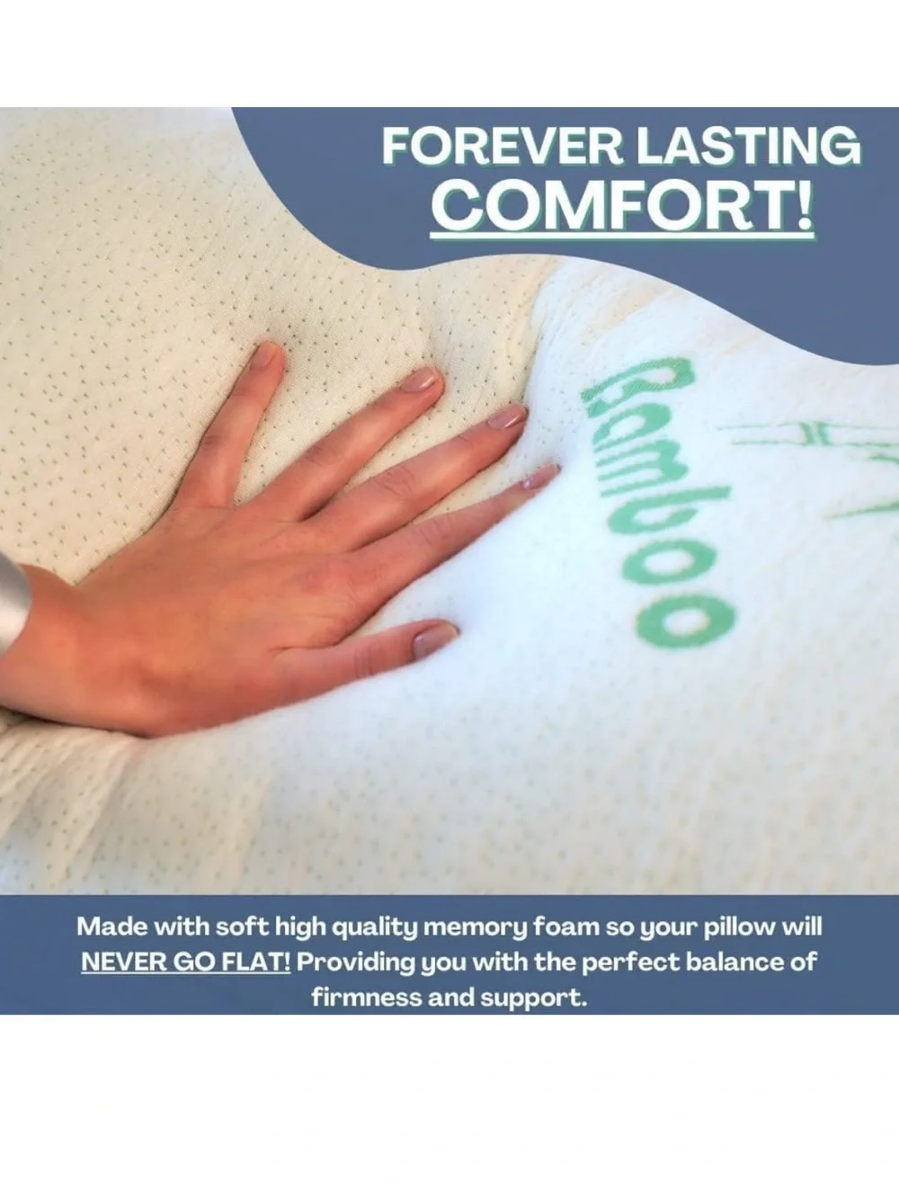 Memory Foam Bamboo Pillow King 20
